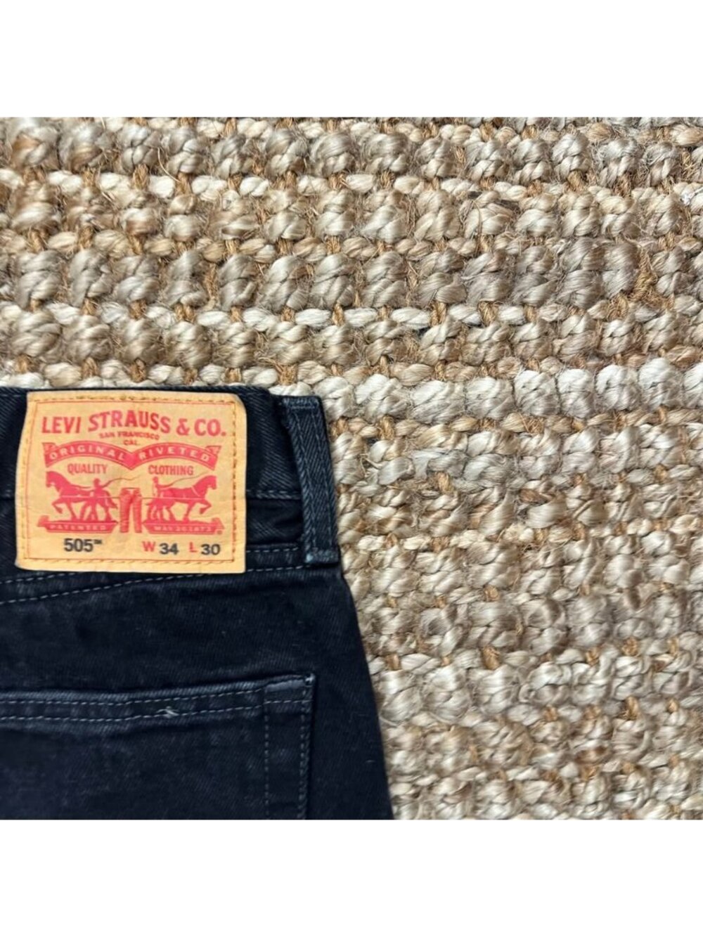 505 Levi’s Men’s Jeans Black Straight (34x30)